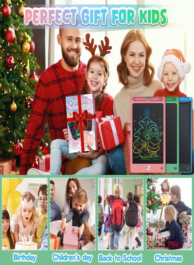 FLUESTON LCD Writing Tablet for Kids,Drawing Tablet for Boys Girls 3 4 5 6 7 8 year, 8.8 Inch 3pcs in 1 Pack Drawing Pad Toy Christmas Gifts for Toddler, Educational Doodle Board Cute Dinosaur Unicorn - Image 3
